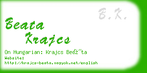 beata krajcs business card